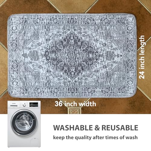 Image of nunubaby 4PACK Washable Pee Pads for Dogs, Stylish, Non-Slip and Leak-Proof Pee Pads. Reusable Potty Pads for Dogs for Crates and Floors.(Gray /Geo,24 inch x36 inch )