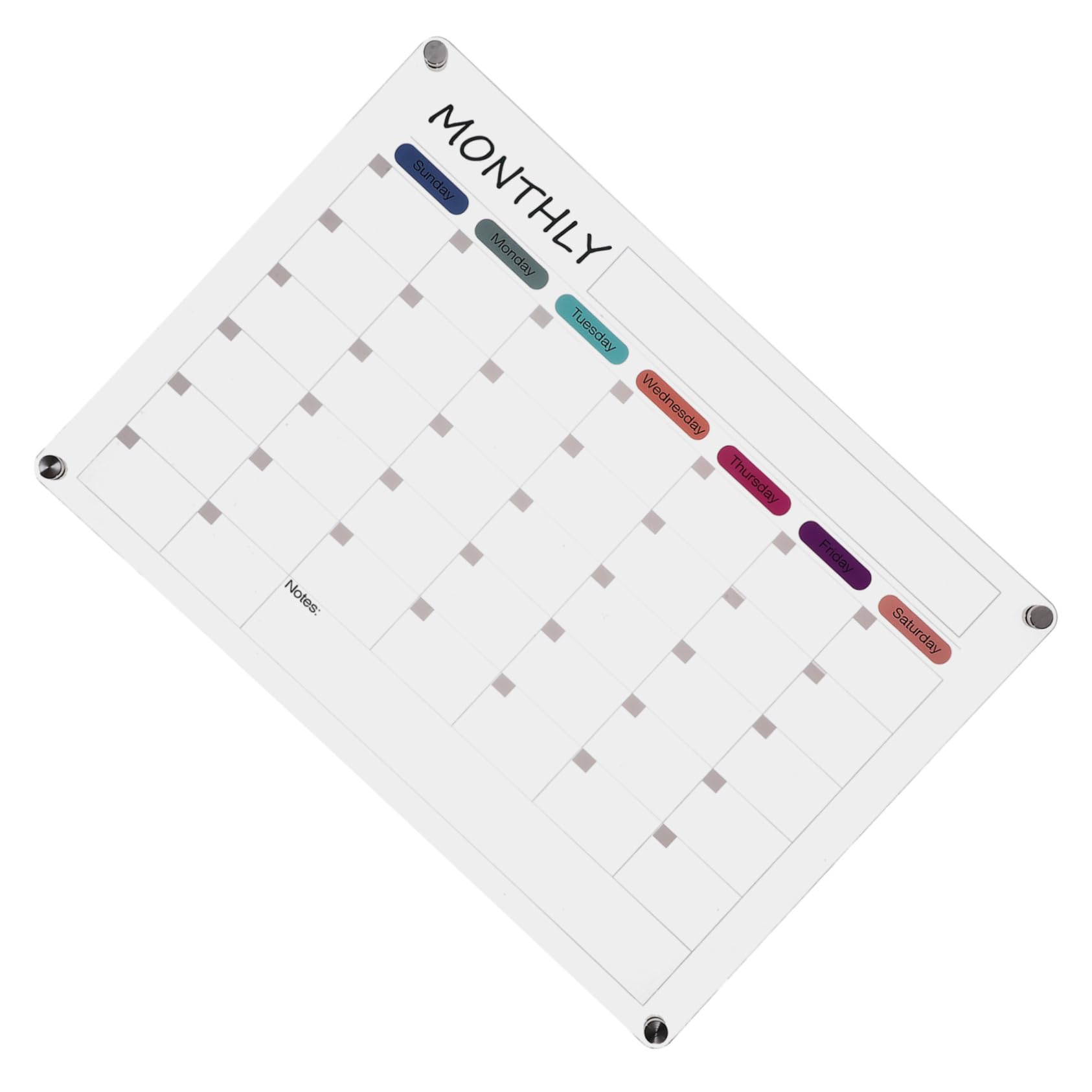 SHINEOFI Calendrier Mural Acrylique Transparent Tableau Effaçable à Sec Pour Mur Tableau Magnétique Réutilisable Pour Réfrigérateur