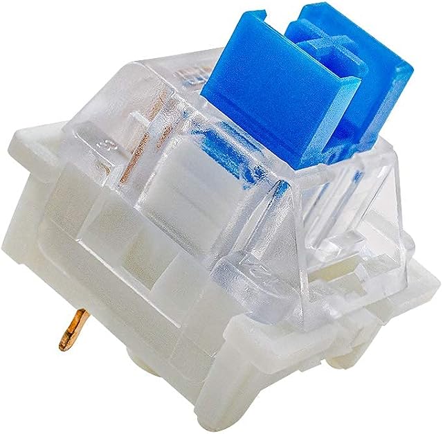 outemu Blue Switches 32 Pack, 3-Pin Clicky Tactile 50gf Dustproof Key Switches -DIY Replaceable for Mechanical Keyboard
