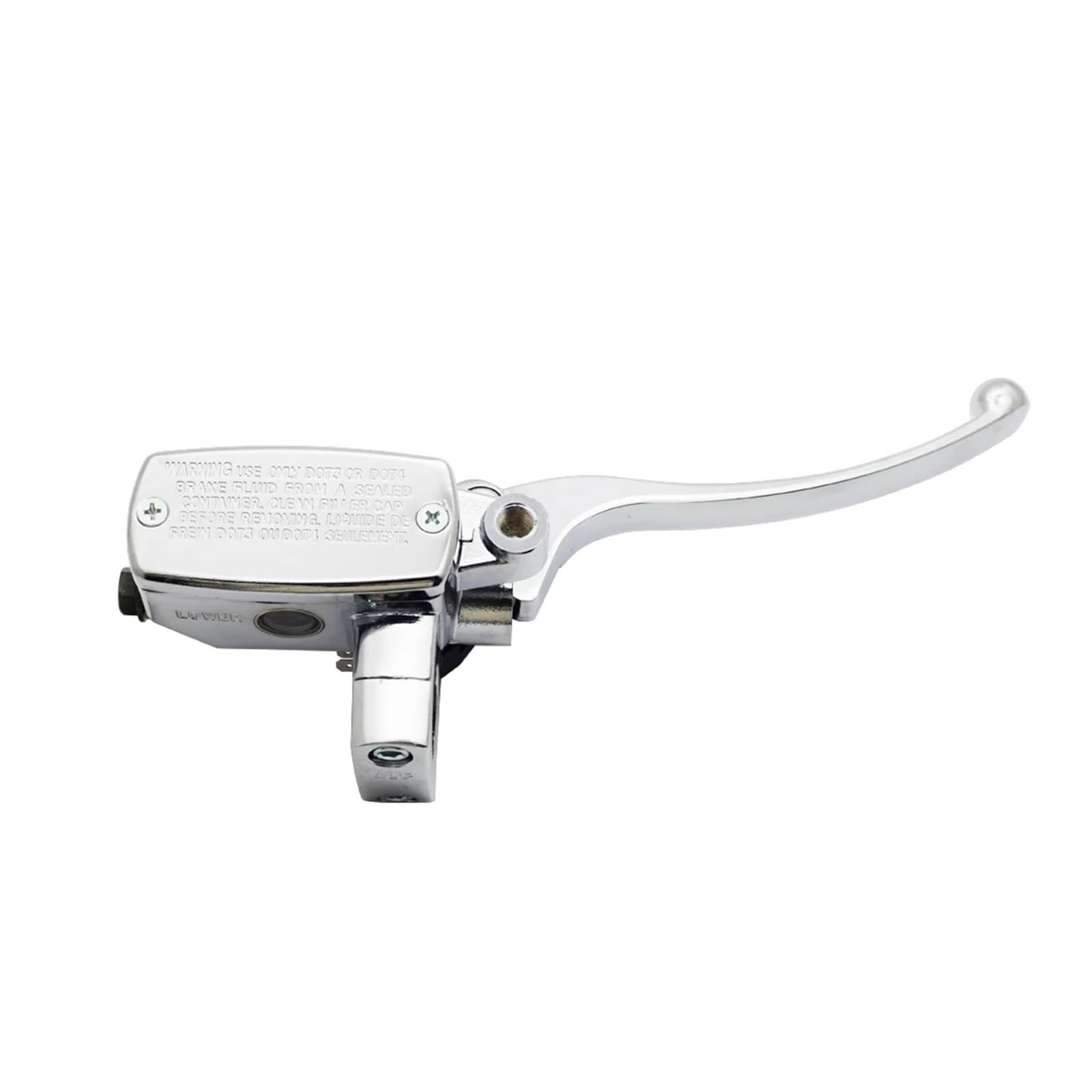 Drovian Hydraulic Brakes Universal 1" 24.5mm Motorcycle Brake Clutch for Master Cylinder Reservoir levers for Harley(Silver-Right)