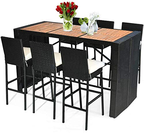 ReunionG-7Pcs-Rattan-Bar-Set-Black ReunionG 7Pcs Rattan Bar Set Black