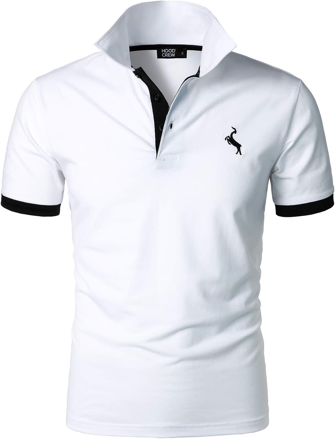 HOOD CREW Men’s Classic Polo Shirt Short Sleeve Shirts Lightweight Casual Tops - Image 2