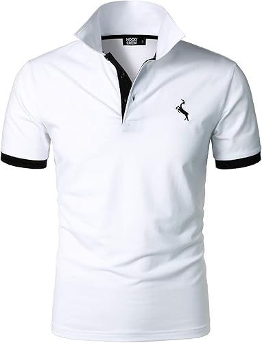 Miniatura 2 de HOOD CREW Camisa Polo Clásica de Hombre de Manga Corta, Camisas Ligeras Casuales