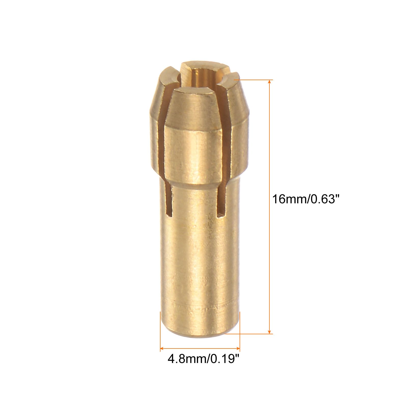 Sourcing Map Messing Spannzangen 10 Stück - 2.4mm Bohrer Spannfutter Set