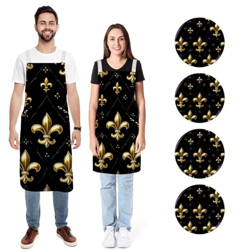 Tablier de cuisine en lin réglable fini les taches sur vos vêtements