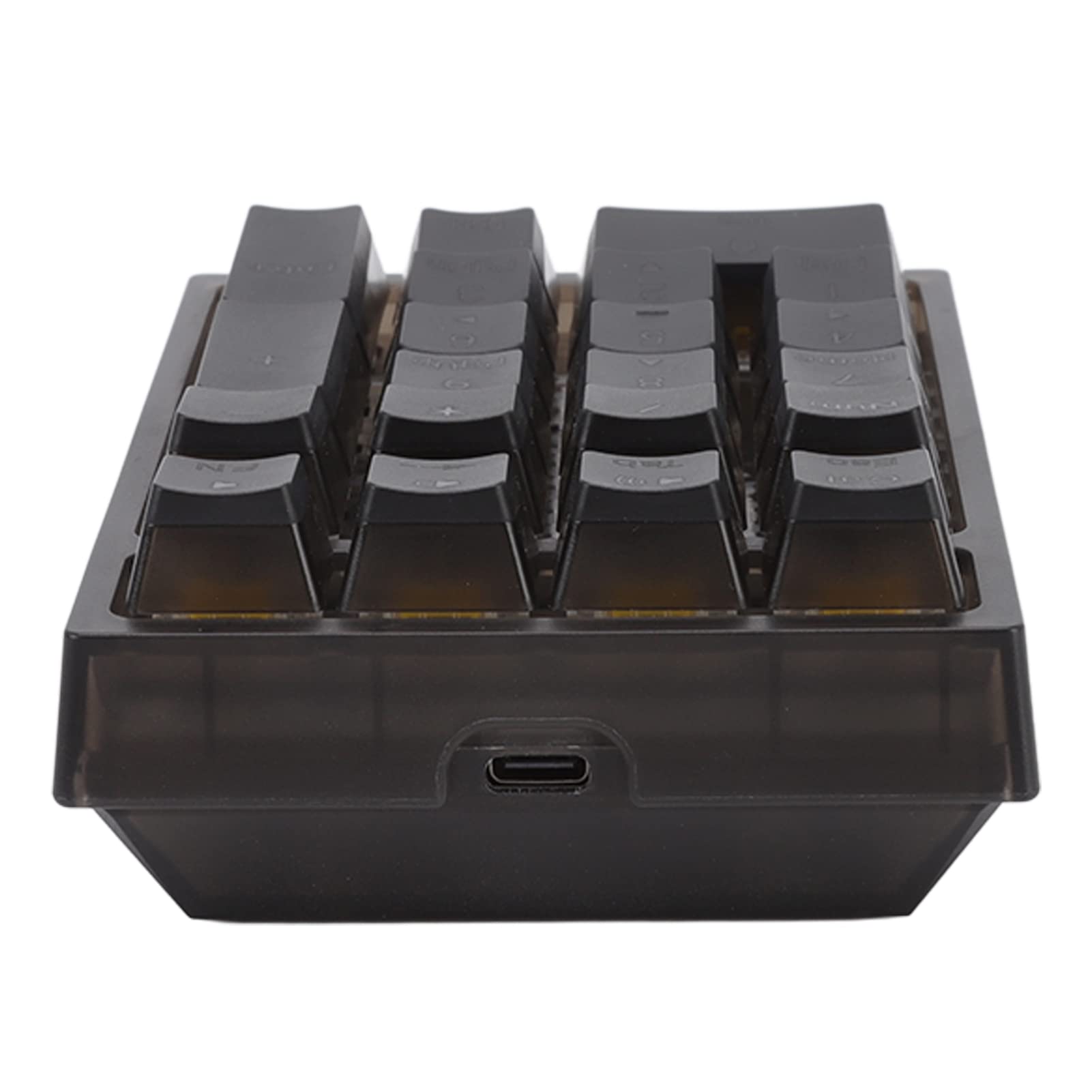 Lazmin112 Pavé Numérique Mécanique Compact à 21 Touches avec Rétroéclairage RVB pour Ordinateurs Portables et Claviers Compatibles à 87 Touches (Black)