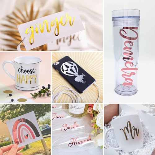 Image of HTVRONT Silver Chrome Permanent Vinyl - 12 inch x 10FT Mirror Metallic Silver Adhesive Vinyl Compatible with Cricut Cutting Machine - Easy to Weed & Transfer Silver