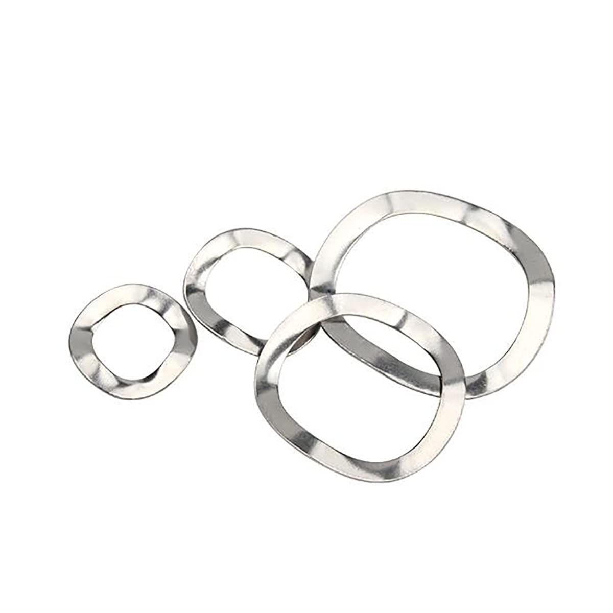 Rondelles élastiques ondulées, 10 à 50 pièces, Joints en Acier Inoxydable M3-M27, rondelles élastiques ondulées à Trois crêtes for Arbres de roulement(M5 x 10 x 0.3 mm 50pcs)