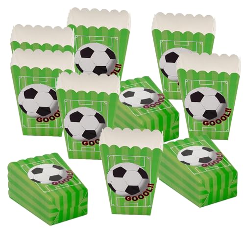 Ya en mundofriki.es: Caja de palomitas de maíz de fútbol de 24 piezas CHUNLINLAODA Popcorn Box de Fútbol Decoración De Fiesta Temática De Fútbol Cajas De Golosinas De Palomitas De Maíz para Cine y Fiestas (verde)