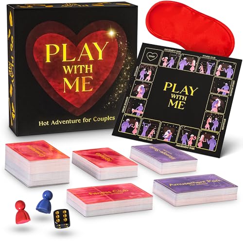 Romantic Couples Game for Adults - 300 Date Night Dares & Conversation Cards | Couple Board Game for 2 Players & Fun Gaming Cards for Married Couples