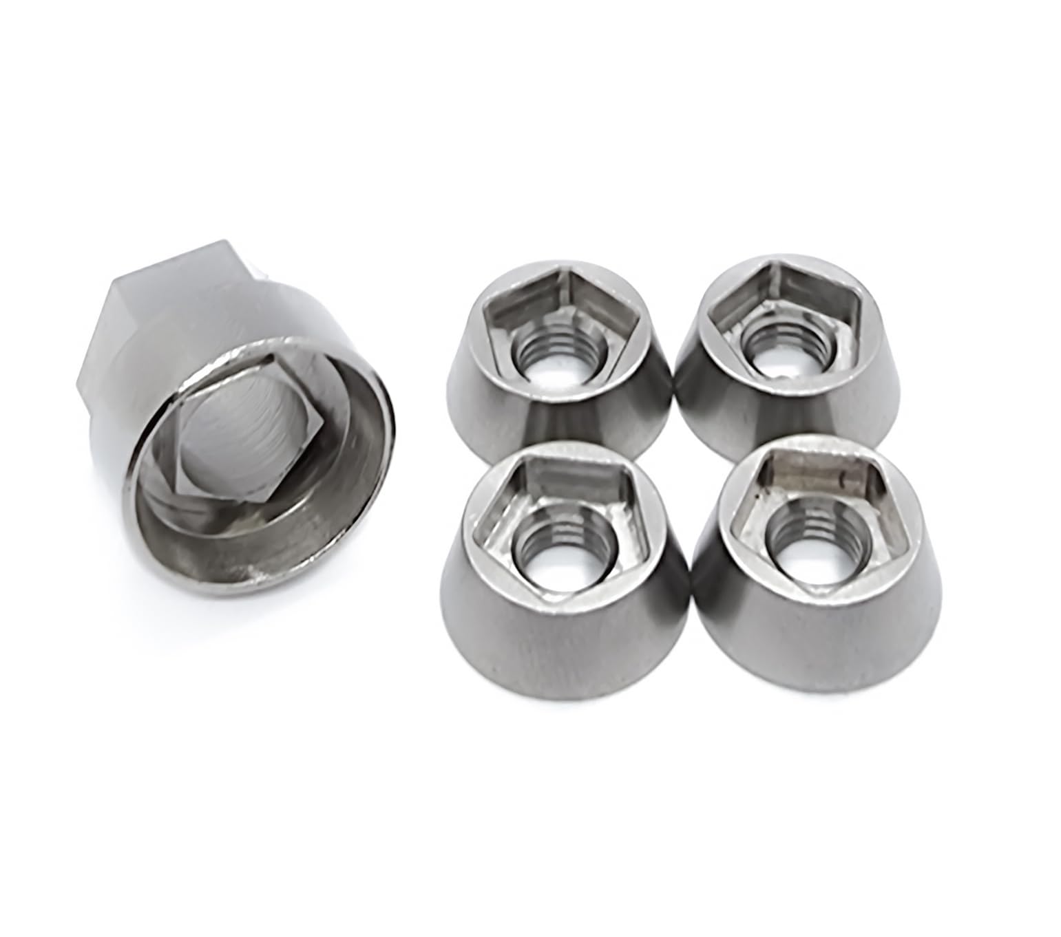 OG Secure | M8 (8mm) PENTA Anti-Theft Security Nut Set - 304 Stainless Steel | Tamper Proof Reusable Shear Nuts | For Roof Tent, Winch, Light Bar, E-Bike | For 8mm Thead/Bolts