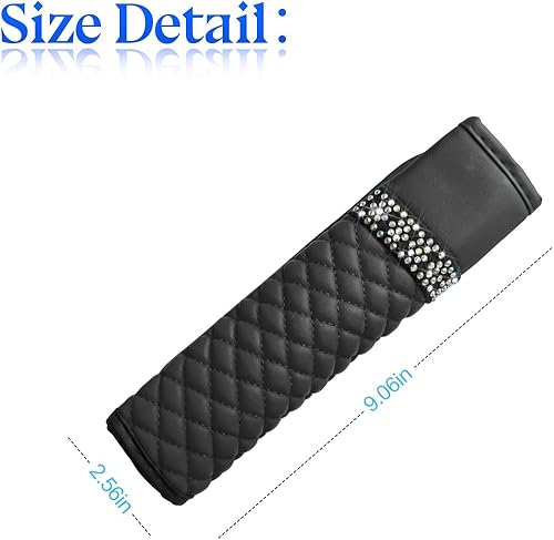 Miniatura 2 de zipelo 2 fundas para cinturón de seguridad de automóvil, almohadillas de cuero transpirable que protegen tu cuello, correas de arnés para una