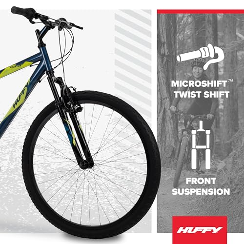 Image of Huffy Stone Mountain Bike for Men and Women, 20 inch /24 inch /26 inch, 6-Speed (20 inch) or 21-Speed, Front or Dual Suspension (Varies), Multiple Colors, Adjustable Saddle, Shimano Equipped, All-Terrain Tires