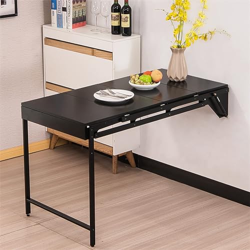 ZHANGGL Mesa Plegable Murphy: Mesa de Comedor y de Trabajo Plegable de Pared Que Ahorra Espacio. Escritorio y Estante Multifuncional y versátil para Espacios pequeños p