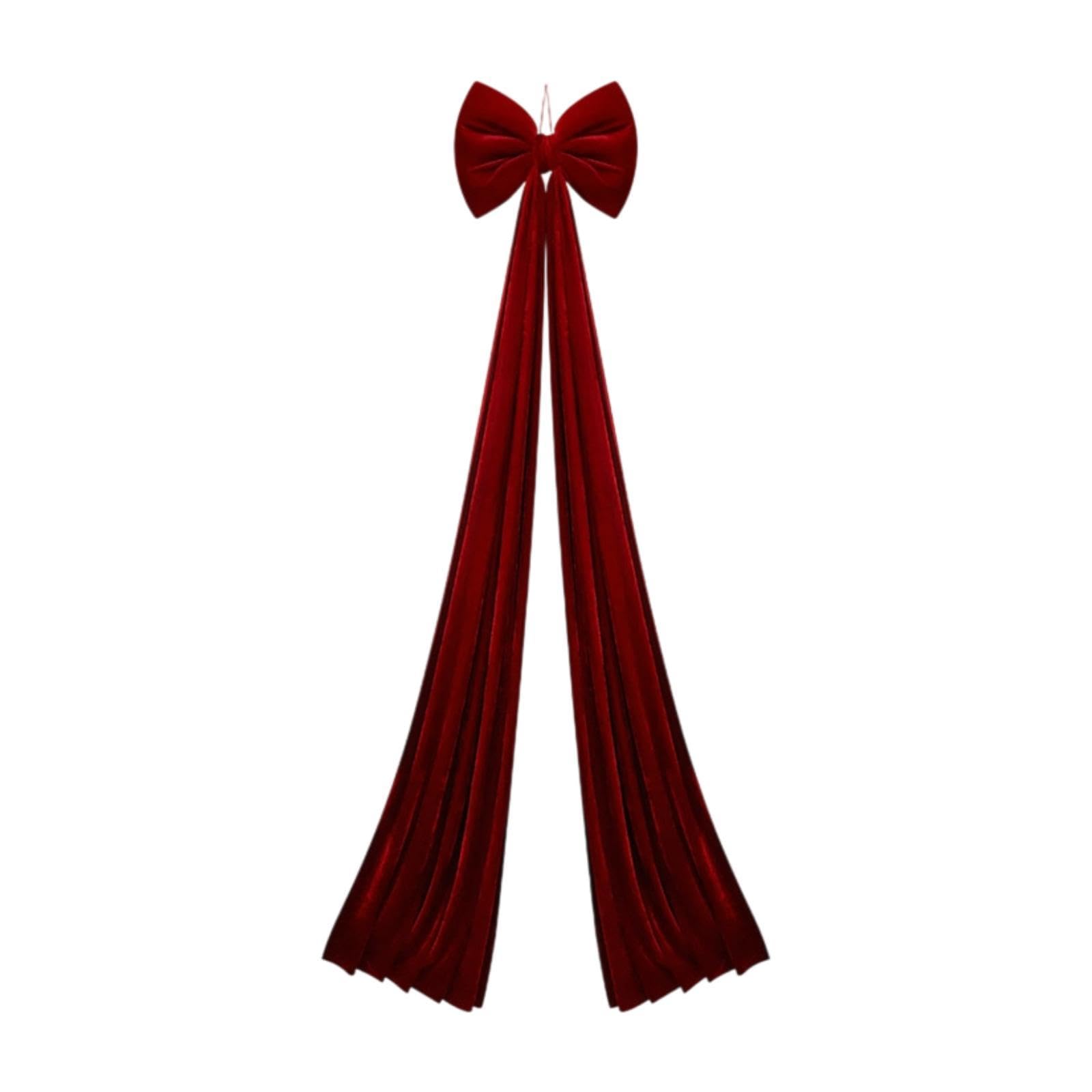 Grande Fiocco di Velluto Natalizio, Forniture per Interni, Matrimoni, Artigianato, Casa, Fiocco, Esterno, Ornamento per De, Vino rosso