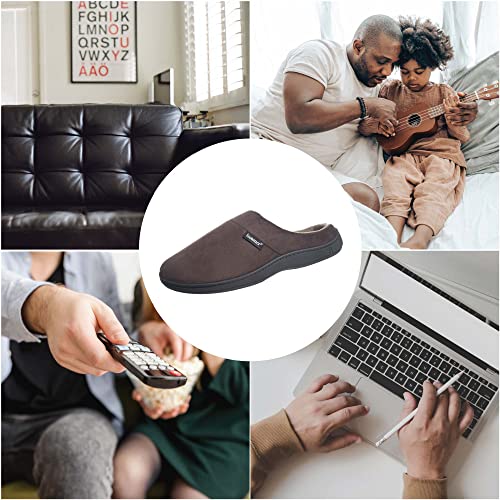 Image of isotoner Men's Open Back Slipper with Memory Foam and Indoor /Outdoor Sole