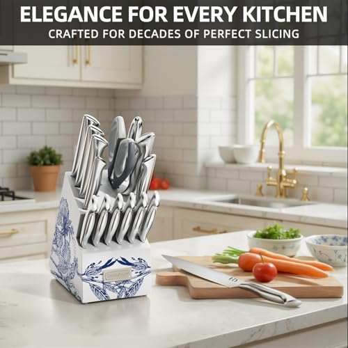 Phantom Iris X5 Knife Block Set - 15pcs High Carbon Stainless Steel