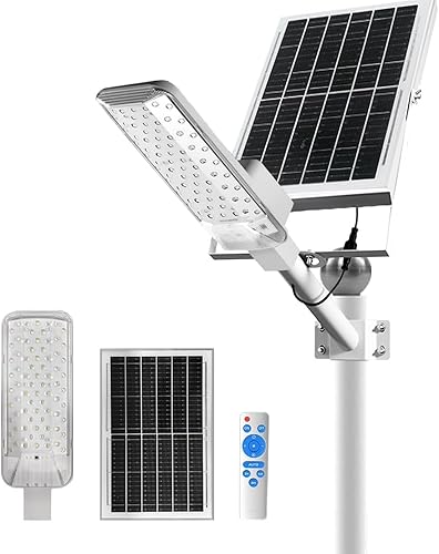 Miniatura 2 de Farola solar para exteriores, IPX4 impermeable LED lámpara solar con control remoto, batería de gran capacidad y cuentas de lente, carga automática