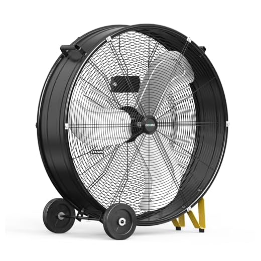 CCGIRU 13000 CFM 30" High Velocity Industrial Drum Fan, 3-Speed Heavy Duty Industrial Shop Fan for Warehouse, Workshops, Garage, Factory and Basement - UL Safety Listed