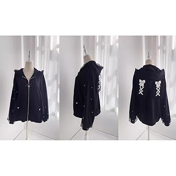 ファーコート ジャケット 白 レース 十字架 地雷系 ロック 個性 ハート 革 パーカー – CIELOHUK