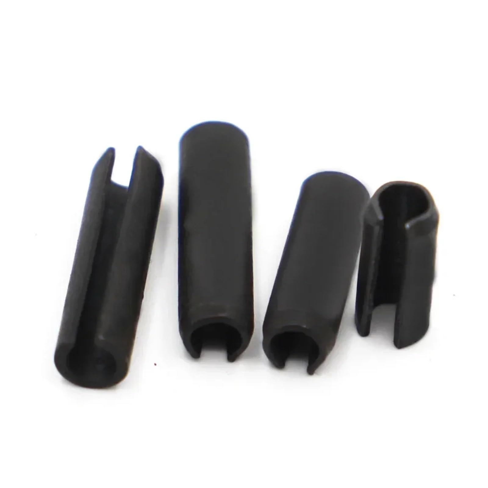 Dyyeuavt 12Mm Black Steel Elastic Cotter Pin M1.5 M2 M3 Spring Roll Cylindrical Dowel(M2.5 50Pcs,)
