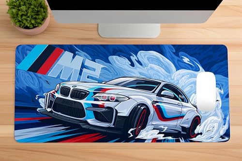 Image of Sports Car Mouse Pad, Large Extended Desk Mouse Pad, Non-Slip Spill-Resistant Mousepad with Special-Textured Surface,Gamer /Office /Home 585mm x 280mm (11 x 23 INCH) (Blue Sports Car MPB 03)