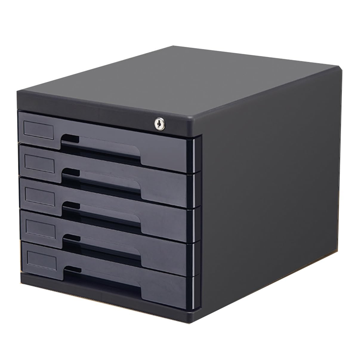 Cajonera De Oficina Con Cerradura Archivador De Sobremesa Organizador Papelero Bandeja Carta Archivador Clasificador Escritorio Revistero Para Accesorios De Oficina En Casa ( Color : /Black , Size : 5