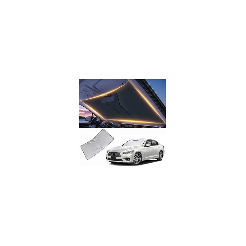 Protetor solar para para-brisa Infiniti Q50 2010–2025 em tecido macio LZYYQX