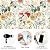 Livebor Vintage Floral Peel and Stick Wallpaper Floral Contact Paper 16.9"x118.1" Boho Neutral Wallpaper Peel and Stick Self Adhesive Wall Paper for Cabinets Bathroom Covering Wall Decorative Vinyl