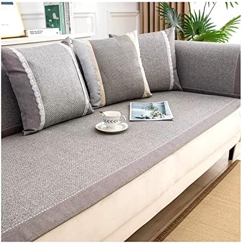 Summer Cooling Rattan Couch Sofa Seat Cushion Cover,Bamboo Sectional Chair Couch Covers Anti-Slip Reclining Sofa Slipcover Replacement Furniture Protector for Dogs Cats Pet Seat Recliner Living Room (