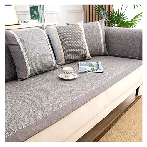 Summer Cooling Rattan Couch Sofa Seat Cushion Cover,Bamboo Sectional Chair Couch Covers Anti-Slip Reclining Sofa Slipcover Replacement Furniture Protector For Dogs Cats Pet Seat Recliner Living Room ( #TOP3