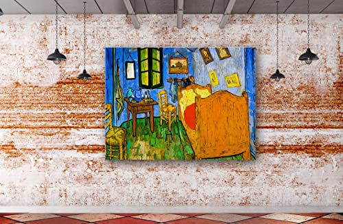 Spiritualhands Wheat Field With Cypresses Vincent Van Gogh Canvas Wall Art, The Starry Night Van Gogh Posters Self Portrait, Large Framed Wall Art Paintings For Wall Decorations For Bedroom (Vincent Van Gogh Bedroom In Arles, 8" X 12" - Ready To Hang) #TOP4