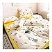 Produktbild LZQMO Bettbezüge Bettwäsche-Sets Bunte Cartoon Bettbezug Bettwäsche Fashion einfache gedruckte Kissen- Reißverschluss King Size Umkehrbar Easy Care Maschine waschbar Bettlaken Super King Size
