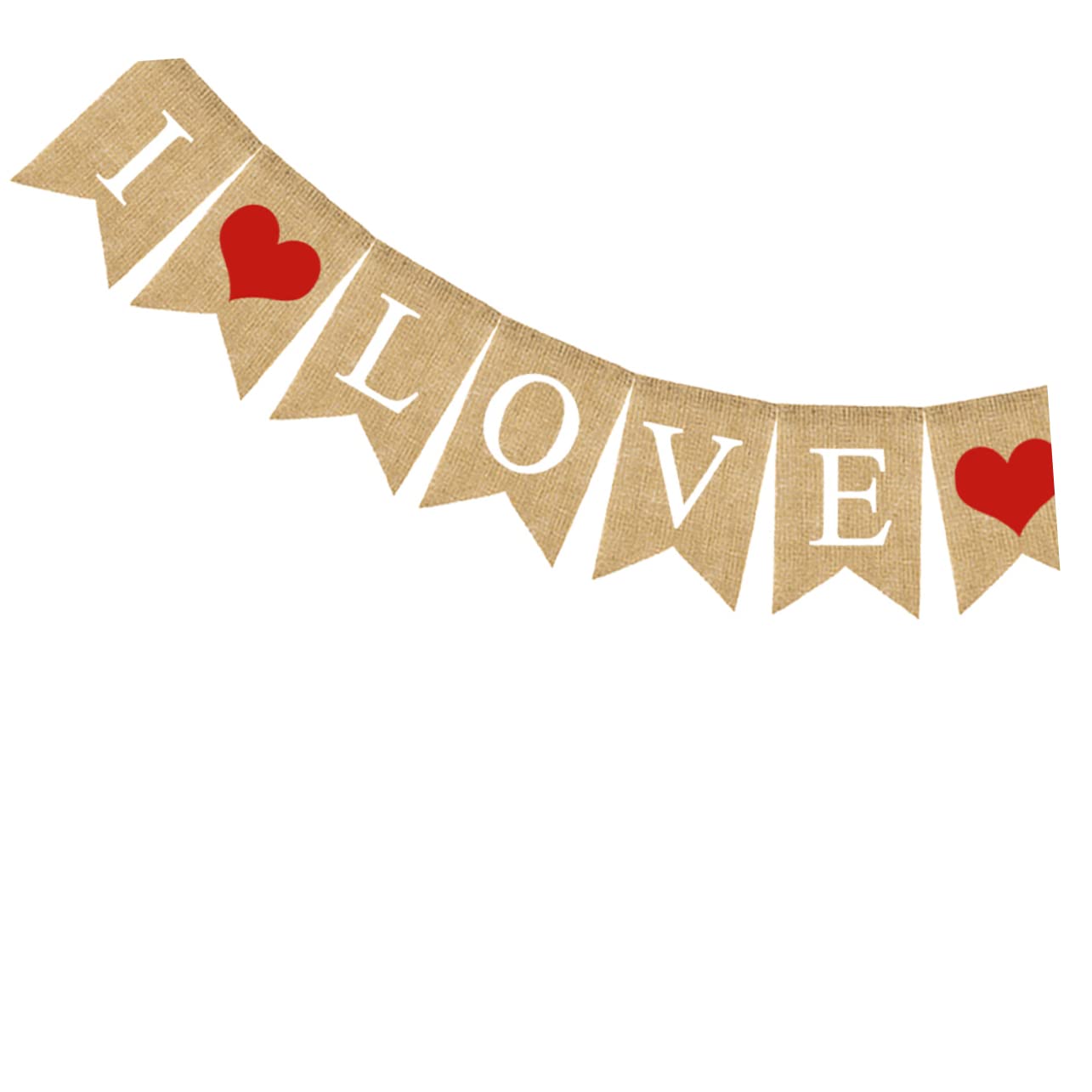 GLEAVI 6stücke Schöne Herz-Banner Für Hochzeiten Teiliges An Dekorativen Wimpeln Aus Jute Mit Love You Motiven Für Romantische Anlässe Valentinstag Und Hochzeitsfeiern