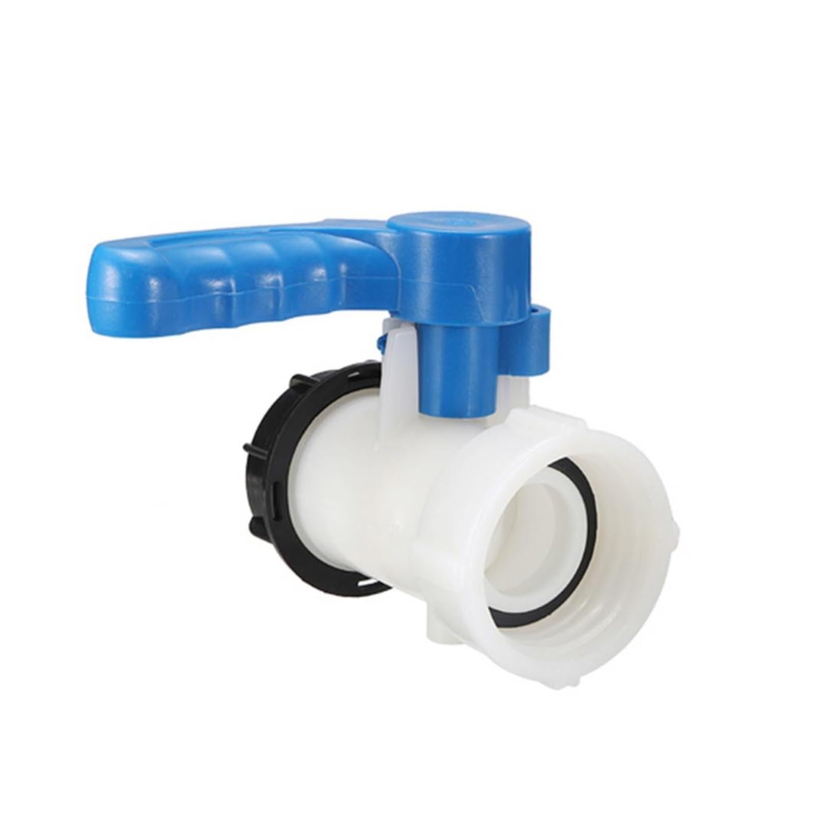 Vanne papillon DN40 pour réservoir IBC de 62mm avec adaptateur de vidange plastique