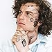 FashionTats Cosplay POST Male Singer Temporary Tattoos -UPDATED 2023- to include DDP, Skull, Flail, Circular Saw & Hammer | HAND & FACE TATTOOS | Skin Safe | MADE IN THE USA | Removable