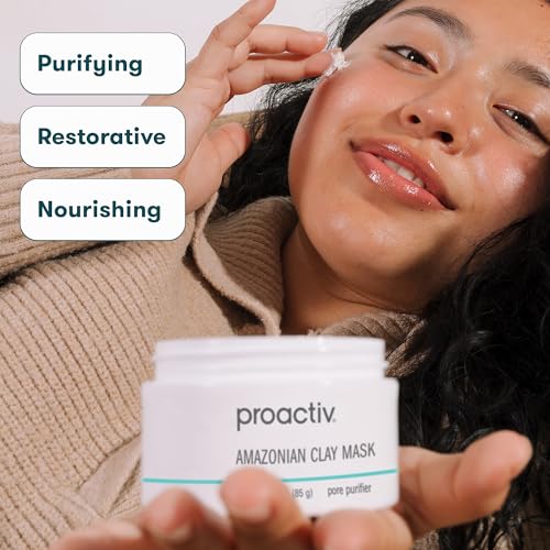 Proactiv Amazonian Clay Mask, Creamy, Natural Cleansing Skin Care Face Mask with Minerals, Vitamins and Antioxidants, Moisturizing for Acne, Gray, Cucumber, 3 Fl Oz - Image 4