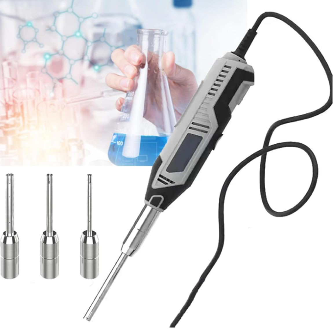 Hochgeschwindigkeits-Gewebe-Homogenisator, 0,5–250 ml Fassungsvermögen, einstellbare Geschwindigkeit mit mehreren Arbeitsköpfen und H-förmigem Ständer