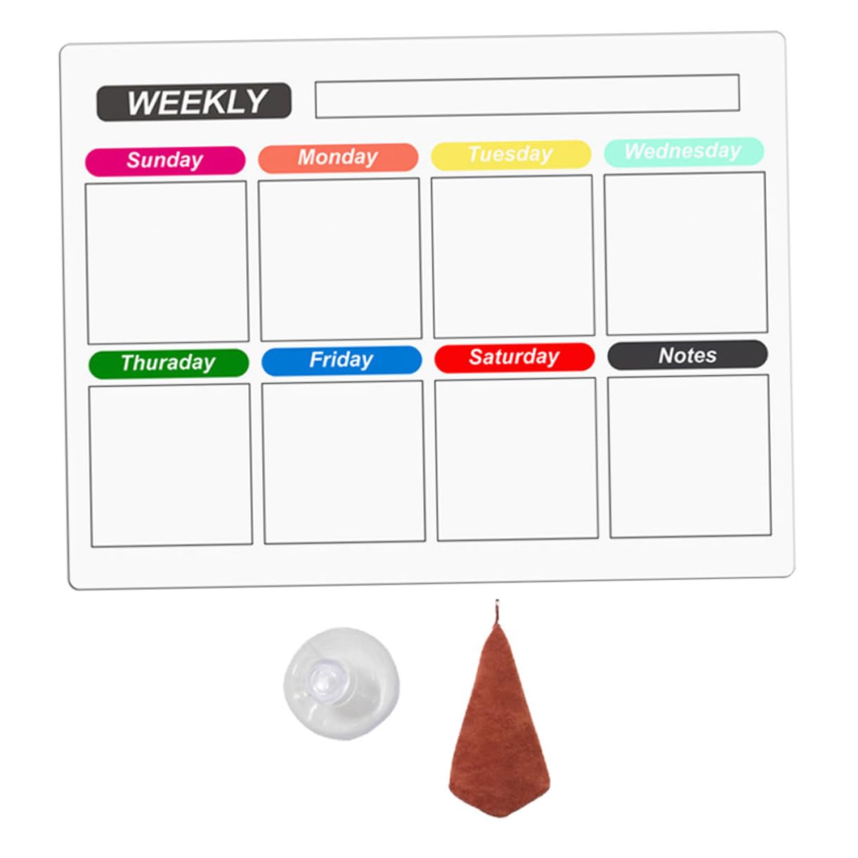 3 Set Lavagna cancellabile per agenda settimanale magnetica blocco note con lista della spesa magnetico lavagne cancellabili planner settimanale tavola del pianificatore pvc