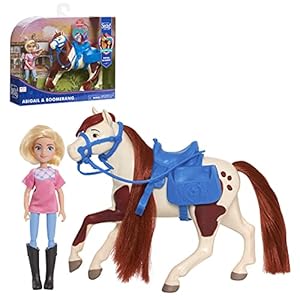 DreamWorks Spirit Riding Free Set Paardenfiguur 17 cm en 12,5 cm ruiterfiguur, Abigail & Boomerang, vanaf 3 jaar, Just Play