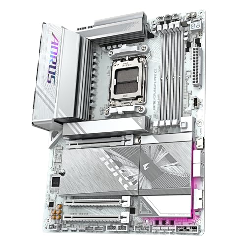 GIGABYTE X870E AORUS ELITE WIFI7 ICE Scheda madre - Supporta CPU AMD Ryzen 9000, VRM digitale a 16+2+2 fasi, fino a 8200 MHz DDR5 (O.C.), 3x PCIe 5.0 + 1x PCIe 4.0, Wi-Fi 7, LAN 2.5 GbE, USB 4 - Scheda madre - Immagine 3