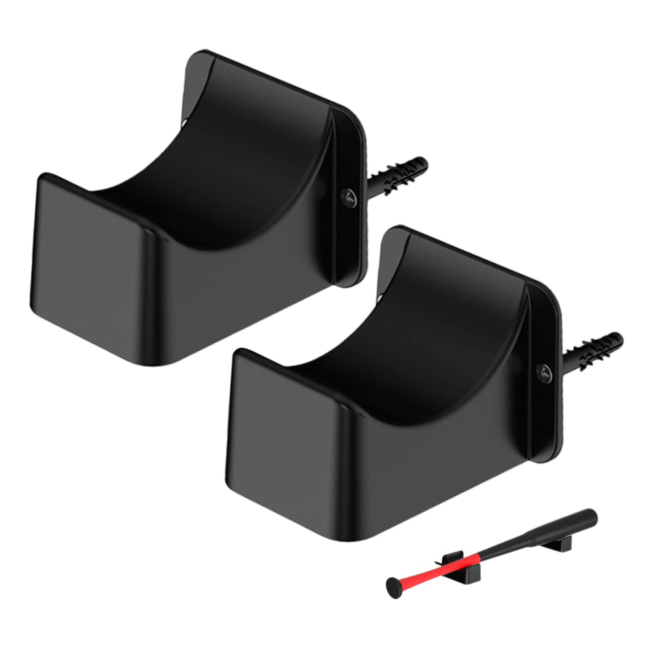 KESYOO 1 Pair Wall Bracket Stand Display Rack Lightsaber Wall Mount Chrome Sword Racks Mounts Sabers Holder Wall Mount Mounted Baseball Holders for Display Bat Rack for Wall Black