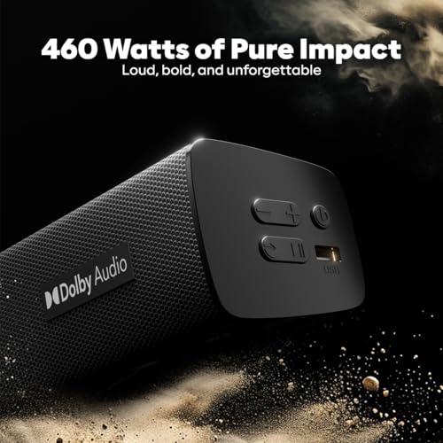 Image of GOVO GOSURROUND 965 PRO | 460W Bluetooth Soundbar, 5.1 Dolby Audio, 6.5 inch Subwoofer, with Satellite Speakers BT v5.3, HDMI, AUX, USB, 4 EQ Modes Stylish Remote