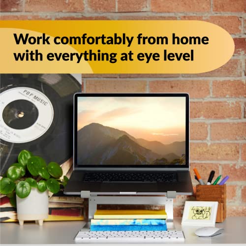 Office Owl Laptop Desk Stand - Ergonomic, Portable, Aluminum Computer Riser For Desk - Laptop Stand Holder Compatible With Macbook, Dell, Lenovo And 10 To 17 Inch Laptops For Office And School Or Home #TOP2