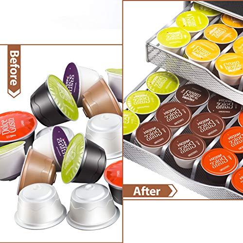 image for MASTERTOP Deluxe Double Layer Storage Drawer Holder for Dolce Gusto K 