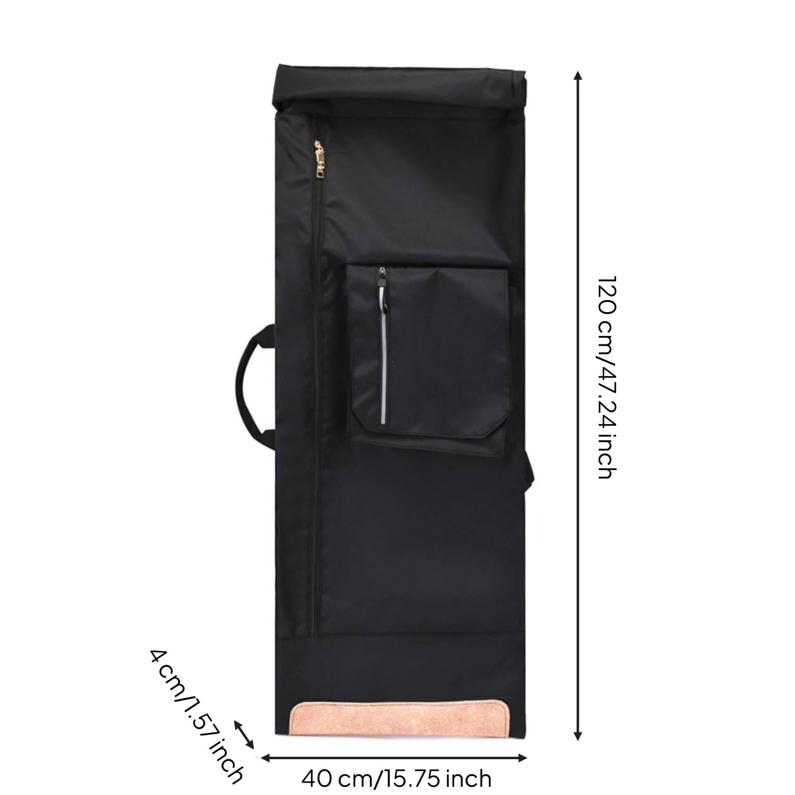 Sac de Rangement Skateboard Sac à Dos Housse Étui Porte-Planche Intérieur Volumineux pour Planche et Nylon 900d et Cuir PU Conception Renforcée Adapté