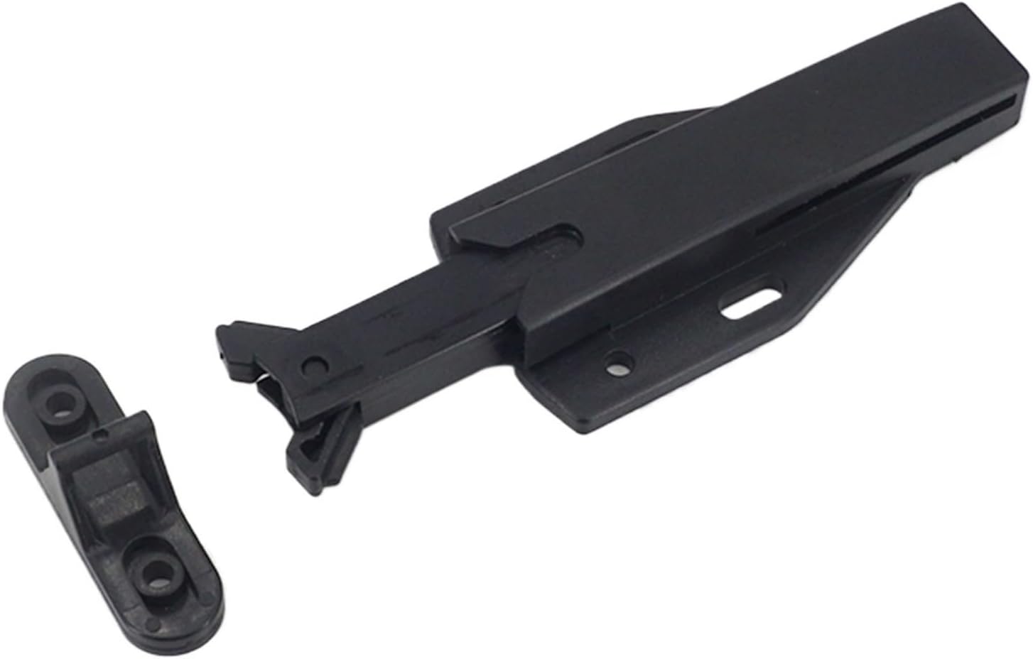 4/2/1 Sets Non-Magnetic Touch Latch Large Size Catch Cabinet Door Push to Open Furniture Cupboard Wardrobe Accessory(2 Sets Black)