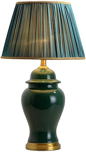 JIAMEI - Lámpara de mesa de cerámica estilo pastoral americano sala de estar estudio creativo decoración de mesa lámpara de mesa cálida para