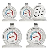 4 Pack Refrigerator FreezerThermometer,Large Dial Thermometer for Fridge Temperature Monitor