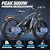 Peak 5000W 52V Dual Motor Ebike 40-47MPH 24 Inch Electric Bike for Adults 32AH Battery 100 Miles Long Range with Hydraulic Disc Brake Rear Bag Electric Bicycles Fat Tire E Bike for All Terrain #1